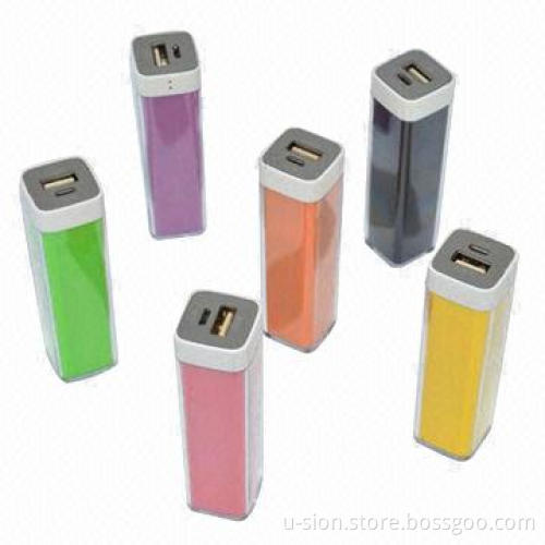 Rechargeable Mini USB Power Banks for Smartphones, with 2500mAh Capacity, Sized 91 x 24.7 x 24.7mm
